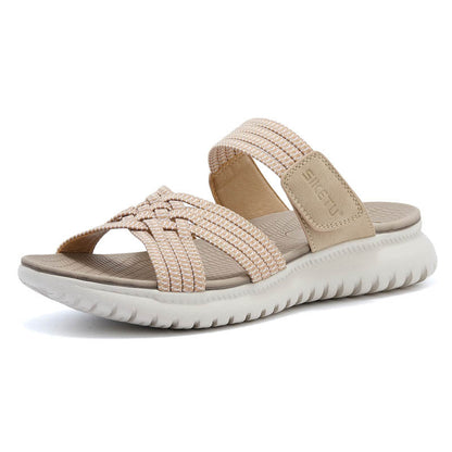 Lina Bequeme Slip-On-Sandalen mit Fußbett