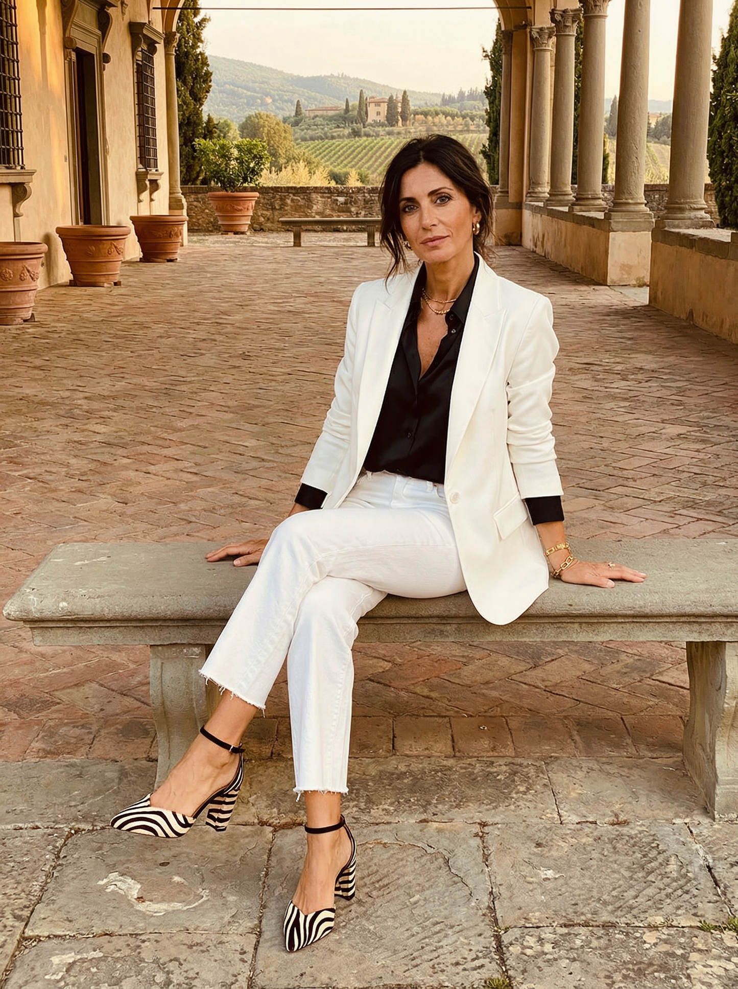 Zebra Trend – Pump mit verstellbarem Riemchen
